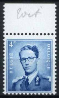 België 926-V1 ** - Koning Boudewijn - Marchand - Blauwe Epaulet - WIT Papier - Epaulette Bleue - Papier BLANC - 1931-1960