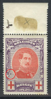 België 134-Cu ** - Koning Albert I - Gekleurd Blokje Naast Linker Krul - Bloc De Couleur à Gauche - MNH - SUP - 1901-1930