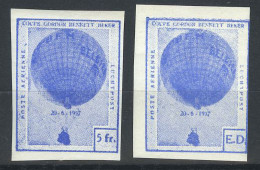 België E15 - E17 ** - Gordon-Bennett Beker - 5F Blauw - E.D. Blauw - Ongetand - Erinnophilie - Reklamemarken [E]