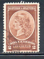 ARGENTINA 1901 OFFICIAL STAMPS LIBERTY HEAD 2c USED USADO OBLITERE' - Dienstzegels