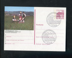 "TRACHTEN" 1986, Entsprechende Abbildung Auf Bildpostkarte Mit SSt. "SCHONACH" (B1051) - Textile