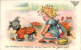 Jacqueline Faizant Simon La Chienne Du Sixième Va En Mourir De Jalousie ! Chien Dog Cane Fox à Paris N°1401/63 TB.Etat - Faizant
