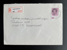 NETHERLANDS 1984 REGISTERED LETTER ABBENBROEK TO LEIDERDORP NEDERLAND AANGETEKEND - Brieven En Documenten