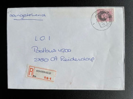 NETHERLANDS 1984 REGISTERED LETTER ACHTERVELD TO LEIDERDORP 02-08-1984 NEDERLAND AANGETEKEND - Brieven En Documenten