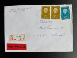 NETHERLANDS 1981 REGISTERED LETTER ADUARD TO UTRECHT 09-09-1981 NEDERLAND AANGETEKEND - Covers & Documents