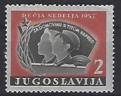 Jugoslavia 1957  Zwangszuschlagsmarken (*) MM  Mi.19 - Charity Issues