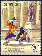 924 St Vincent George Washington Memorial Mickey Dingo Goofy MNH ** Neuf SC (VIN-102d) - Unabhängigkeit USA