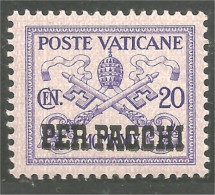 922 Vatican 20c Parcel Colis MH * Neuf CH (VAT-152) - Parcel Post