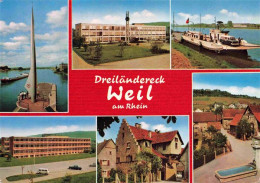 73969219 Weil_am_Rhein Dreilaendereck Zollgebaeude Stufenhaus Hafenpartie - Weil Am Rhein