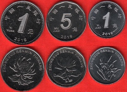China Set Of 3 Coins: 1 Jiao - 1 Yuan 2019 UNC - Chine
