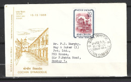 INDE. N°261 Sur Enveloppe 1er Jour (FDC) De 1968. Synagogue De Cochin. - FDC