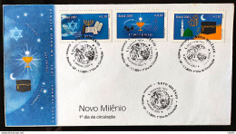 Brazil Envelope FDC 2001 699 New Millennium Israel Judaism Catholicism Islam Religion CBC DF - Altri & Non Classificati