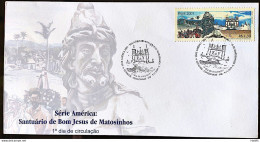 Brazil Envelope FDC 2001 709 Religion Bom Jesus De Matosinhos CBC MG 1 - Sonstige & Ohne Zuordnung