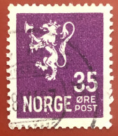 Norway - 35 øre - Post Horn And Leo III (Series) 1937 - Gebraucht