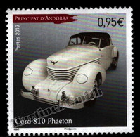 Andorre Français / French Andorra 2013 Yv. 737, Automobiles, Cars - MNH - Unused Stamps