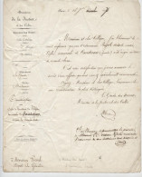 Autographe, Martin Du Nord, Ministre De La Justice,1847.Roul Député Gironde, église De Cauderan érigée Cure De 2e Classe - Politicians  & Military