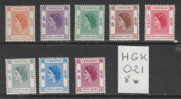 Hong Kong - Yvert 176-183 - Neuf AVEC Charnière - Scott#185-192 - SG 178-185 - Elisabeth II - Nuovi