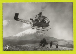 HELICOPTERE S.O 1221 DJNN Construit Par Sud Aviation Devant Le POPOCATEPETL Au MEXIQUE VOIR DOS En 1964 - Hubschrauber