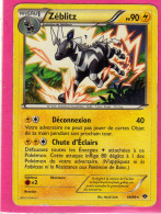 Carte Pokemon Francaise 2012 Noir Et Blanc Destinées Future 48/99 Zeblitz 90pv Occasion - Black & White