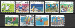 AUSTRALIE   -  1989.    Série  SPORTS . Bowling, Pêche, Cyclisme, Cricket, Golf, Skate..... - Used Stamps