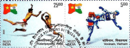 India 2023 India – Vietnam Joint Issue 2v Se-tenant Set Used Or First Day Cancelled As Per Scan - Used Stamps