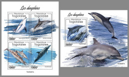 TOGO 2023 MNH Dolphins Delphine M/S+S/S – IMPERFORATED – DHQ2414 - Dauphins