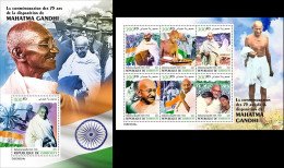 Djibouti 2023, Gandhi, 6val In BF +BF - Mahatma Gandhi