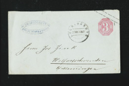 "WUERTTEMBERG" 1874, Ganzsachenumschlag Mi. U 20 Stegstempel "LUDWIGSBURG" (A1008) - Postal  Stationery