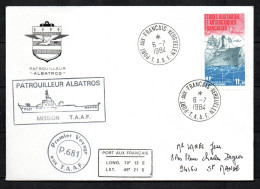 Col43 TAAF PA N° 84 Oblitéré De Port Aux Français Sur Lettre - Lettres & Documents