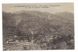 CPA RARE Circulée En 1926 - ROQUEBILLIERE - Vue Générale - En Haut Et à Droite : Belvédère - Edit. Lemaître - N° 12 - - Roquebilliere