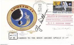 USA 1971 Facsimile Of The Scarce Letter Carried To The Moon Aboard Apollo 14 - Covers & Documents