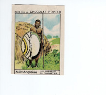 Chromo Afrique Africa Afrique Af Or Anglaise Un Guerrier Du Tanganyika PUPIER 1930s Bien 2 Scans - Sonstige & Ohne Zuordnung