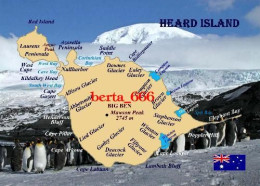 Australia Antarctica Heard Island Map UNESCO New Postcard * Carte Geographique * Landkarte - Autres & Non Classés