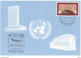 NATIONS UNIES 1979 IVA 79 HAMBOURG CARTE Yvert 6, Michel 9 - Lettres & Documents