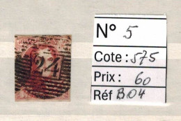 (Réf : B04)  N° 5° - 1849-1850 Medallones (3/5)