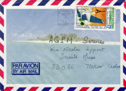 NEW CALEDONIA 1986 AIRMAIL LETTER SENT FROM NOUMEA TO TOULON - Brieven En Documenten