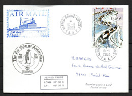 Col43 TAAF N° 341 Oblitéré De Alfred Faure Crozet Sur Lettre - Used Stamps