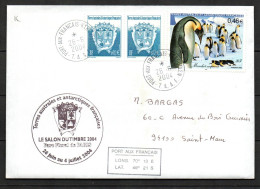 Col43 TAAF N° 360 Oblitéré De Port Aux Français Sur Lettre - Used Stamps