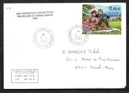 Col43 TAAF N° 366 Oblitéré De Dumont D'Urville Sur Lettre - Used Stamps