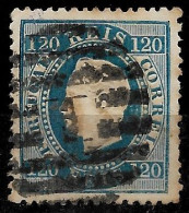 PORTUGAL 1870-76 D. LUIS I 120R P:12.5 USED (NP#94-P17-L9) - Oblitérés