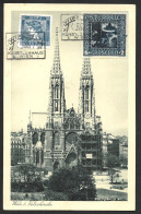 Carte Vue De Vienne église Votivkirche Vignette WIPA Affranchissement N°369 (lot 441) - Kerken