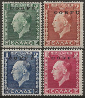 OICO15-18N1 - 1941 Occup. Italiana CORFU', Sass. Nr. 15/18, Serie Cpl. Di 4 Francobolli Nuovi Senza Linguella **/ - Korfu