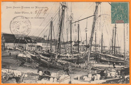 1907 - 5 C Groupe Sur Carte Postale De St Pierre Et Miquelon Vers Nice Par Croiseur Cuirassé Kléber - Service à La Mer - Cartas & Documentos
