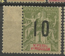 SAINT-PIERRE-ET-MIQUELON N° 104A Surchagé Espacée NEUF** LUXE SANS CHARNIERE / Hingeless / MNH - Unused Stamps