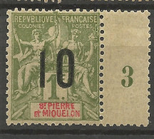 SAINT-PIERRE-ET-MIQUELON N° 104 NEUF** LUXE SANS CHARNIERE / Hingeless / MNH - Unused Stamps