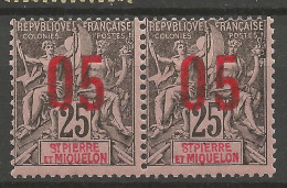 SAINT-PIERRE-ET-MIQUELON N° 98A Tenant à 98**  NEUF* TRACE DE CHARNIERE  / Hinge  / MH - Unused Stamps