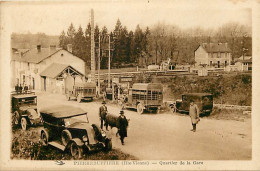 - Haute Vienne -ref-A510- Pierre Buffière - Quartier De La Gare - Gares - Ligne De Chemin De Fer - Voitures - Camions - - Pierre Buffiere