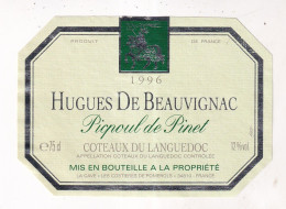 Etiquette De Vin  - HUGUES DE BEAUVIGNAC - Altri & Non Classificati