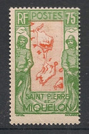 SPM - 1932-33 - N°YT. 149 - Carte 75c Vert Et Rouge - Neuf Luxe ** / MNH / Postfrisch - Ongebruikt