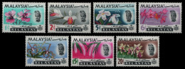 Malaya - Kelantan 1965 - Mi-Nr. 90-96 ** - MNH - Orchideen / Orchids - Kelantan